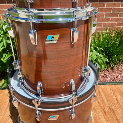 1970s Ludwig Big Beat 3-Ply Drum Set Mahogany Cortex 22/12/13/16 image 6