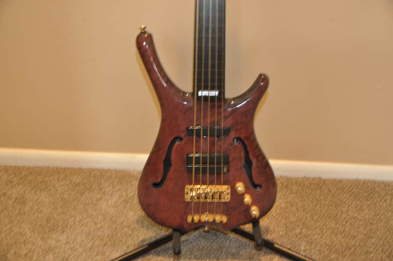 Warwick One Of A Kind Infinity V Custom Shop Fretless Bass Guitar - AAAA Birdseye image 1