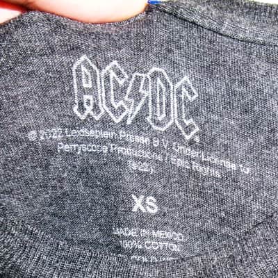 ac dc big red logo official ac dc mdse XS 2022 tee - angus malcom thunderstruck gibson sg marshall amp hard rock image 3