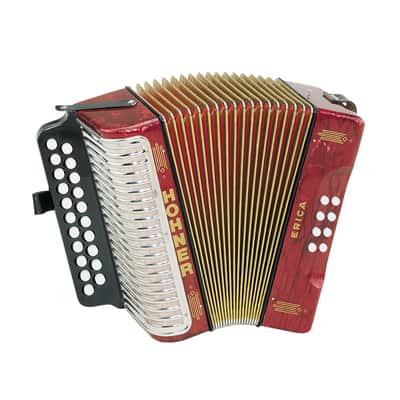 Hohner 1600/2 Erica Two-Row GC Accordion - Red (3000GR) image 2
