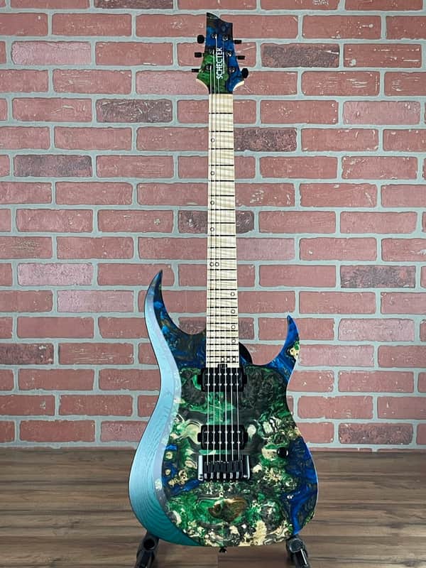 Schecter USA Custom Shop Sunset Extreme 6 Electric Guitar - Multi-Colored Stabilized Top Satin - Flame Maple Fretboard image 1
