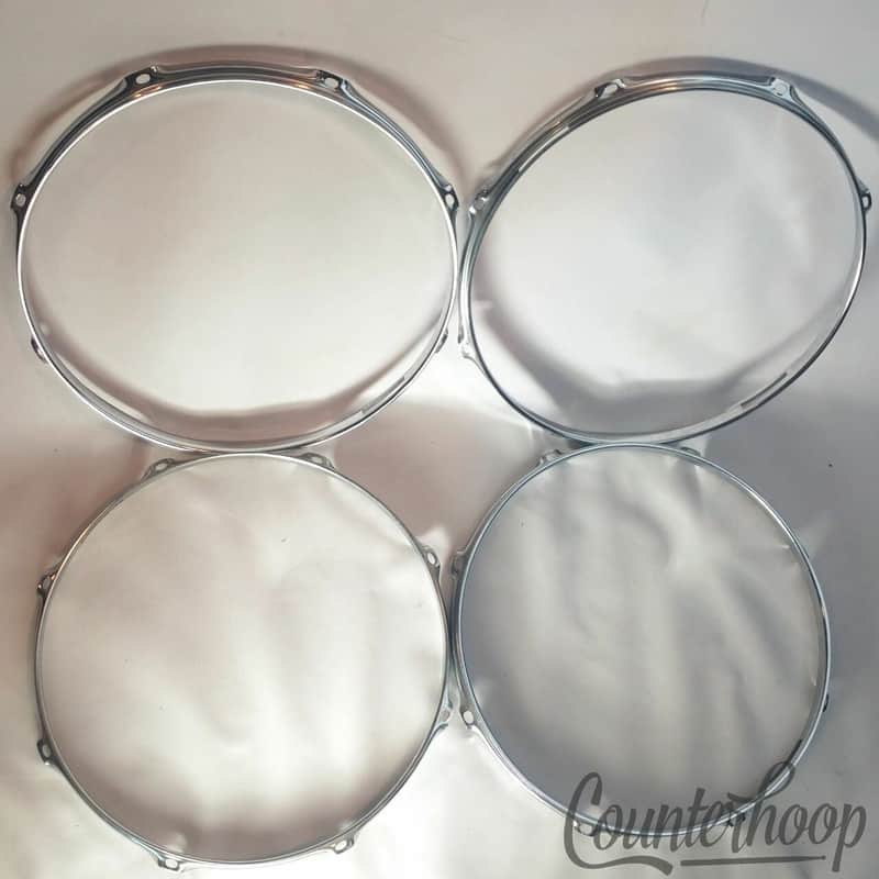 *Pearl 4x 14" Snare Drum Resonant Rims/Hoops Triple Flange 8Lug-Hole Lot Vintage image 1