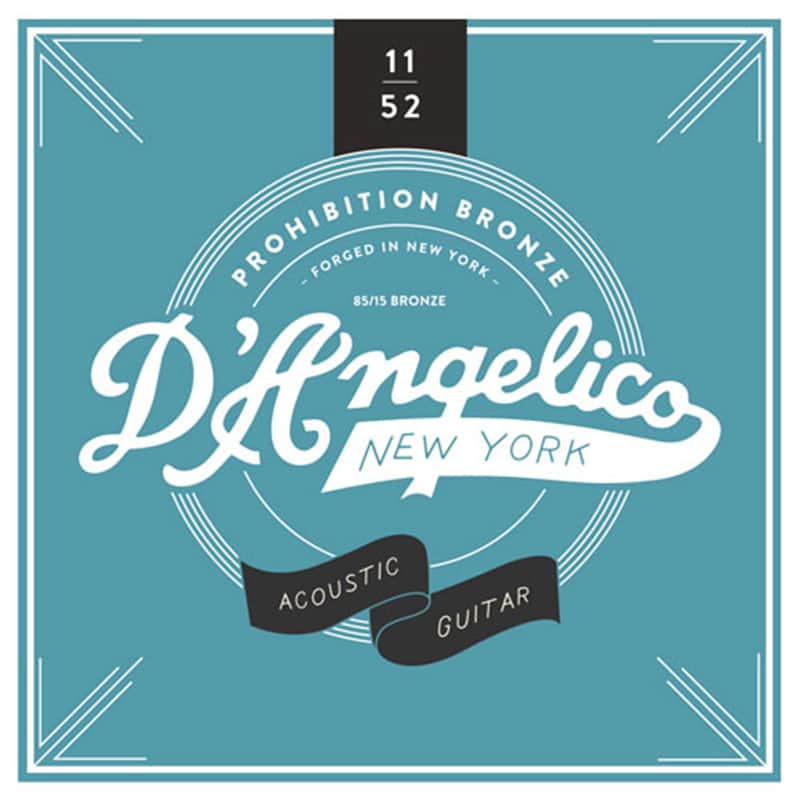 D'Angelico Prohibition Bronze Acoustic Guitar Strings - 11-52 image 1