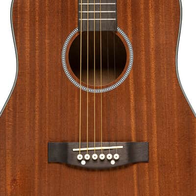 Stagg SA25-MAH-TRAVEL Dreadnought Sapele Top Okoume Neck 6-String Travel Acoustic Guitar image 3