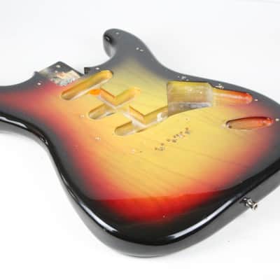 1978 Vintage Fender Stratocaster Sunburst 3-Bolt Hardtail BODY 4.9 lbs STRAT USA 1970s image 7