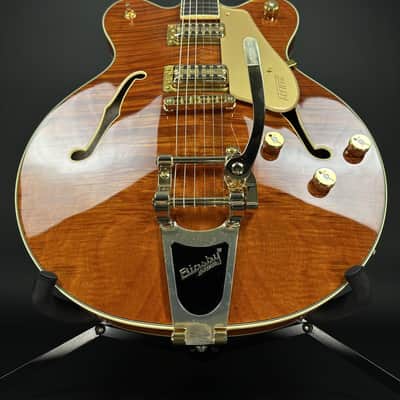 Gretsch Electromatic Limited Broadkaster Flame Okoume - Roundup Orange image 3