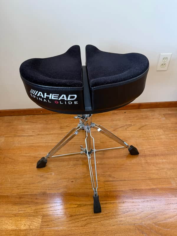 Ahead Spinal-G Saddle Drum Throne with 4-Leg Base - Black image 1