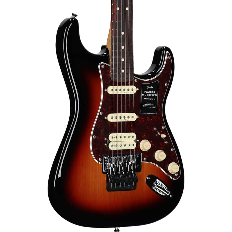 Fender Player II Modified Stratocaster HSS FR Electric Guitar, Rosewood Fingerboard (with Gig Bag), 3-Color Sunburst image 1