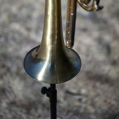 Bb Bass Trumpet - Scratched and Buffed Lacquer - NEW student model / great as a secondary or marching horn image 6