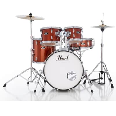 Pearl RS525SCC RoadShow Series 5-Piece Kit W/ Hardware & Cymbals #749 Burnt Orange Sparkle-#749 Burnt Orange Sparkle image 7
