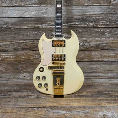 Gibson Custom Shop Elliot Easton Left-Handed SG - White & Gold w/Cs & Box image 1