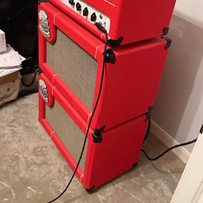 Steamboat Classic 50 Reverb w/ 2 1x10" Cabs 2019 - Red Tolex image 4