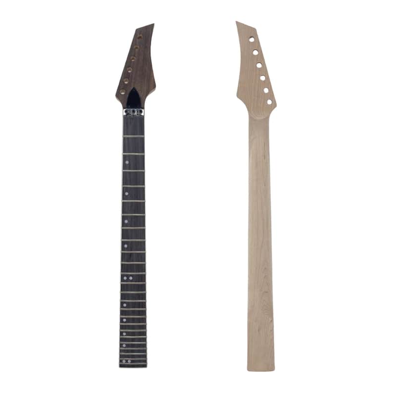 Ibanez-Style Unfinished Guitar Neck, Canadian Maple & Rosewood, 24 Fret, Bolt-On image 1