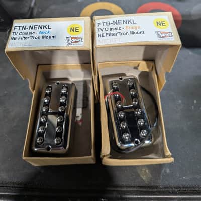 TV Jones TV Classic NE Filtertron Bridge/Neck pickup set 2016 - Chrome image 1