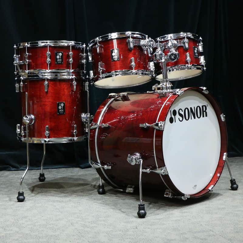 Sonor AQ1 Special Edition Drum Kit 20-10-12-14+14in - Cherry Red image 1