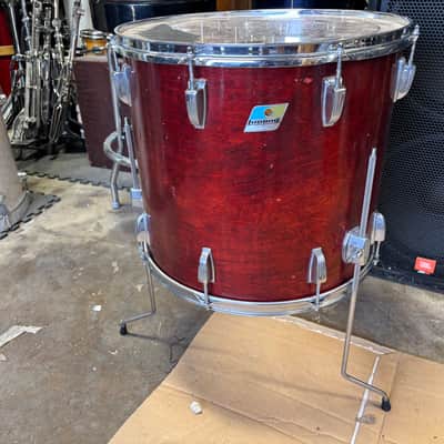 Ludwig Mahogany blew olive badge 18 floor Tom Drum image 1