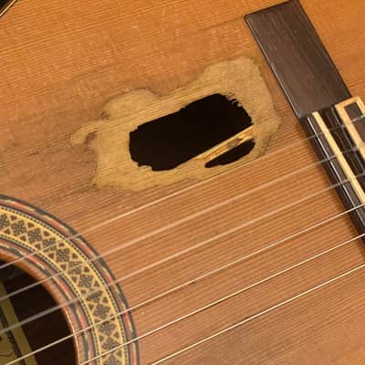 Manuel Raimundo Hand Built N660-E  Acoustic ( Bone saddle & Nut ) 3steel+3 Nylon Strings Flamenco Classical 1980's to 2000's  - Thin Gloss Coate image 19