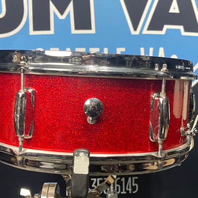 Slingerland - 5.5x14" No. 140 Student Model Snare Drum 1969–1971 - Red Sparkle Pearl image 12