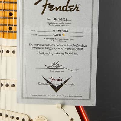 Fender Custom Shop Stratocaster 58 Relic Faded Aged 2022 - Candy Apple Red (COD 1127UG) image 15