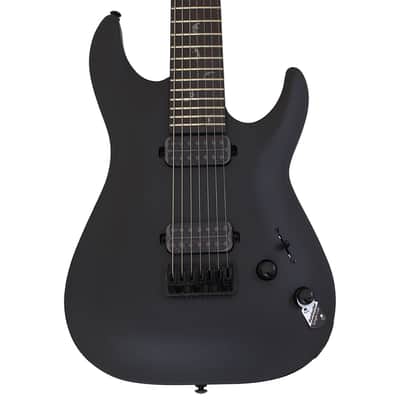 Schecter Damien-7 guitar in Satin Black B-Stock 0041 image 2