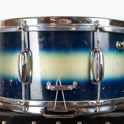 1960 Slingerland 7x14 Blue & Silver Duco Student Model Snare Drum image 4