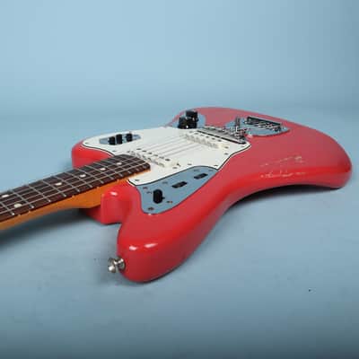 2014 Classic 60s Jaguar Fiesta Red Rosewood Electric Guitar image 8