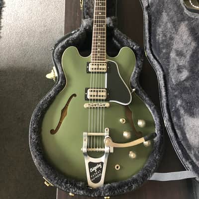 Gibson ES-335 Custom Shop Chris Cornell Tribute — Limited Edition 2018-19 - Matte Olive Drab Green satin nitro finish image 5