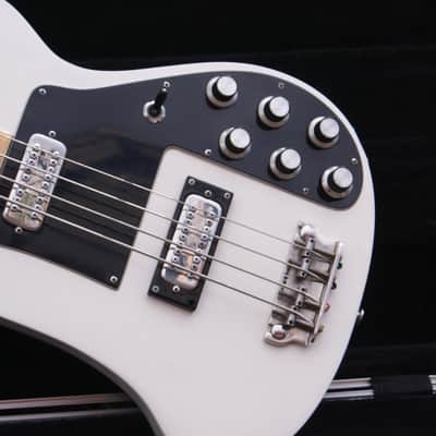 Vintage 1970's John Birch Bass In Rare Arctic White image 4