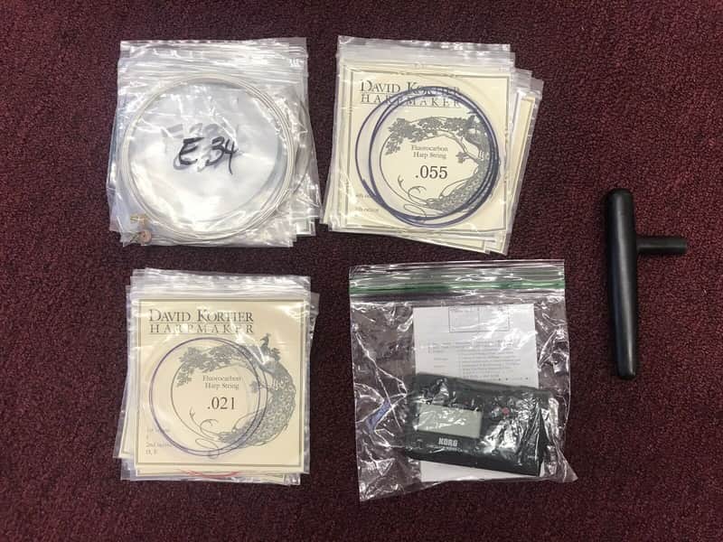 David Kortier Professional Model Lever Harp 36 Strings w/ Case