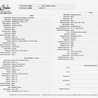 Suhr Classic T Roasted Swamp Ash/Spalted Maple - Natural image 16