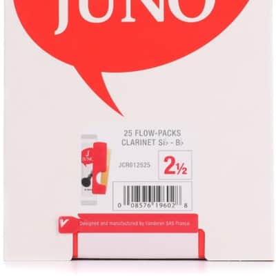 Vandoren JUNO JCR012525 Bb Clarinet Reeds - 2.5 (25-pack) image 2