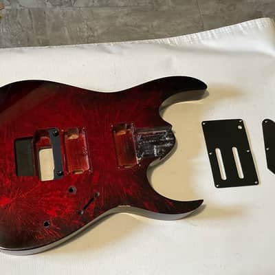 2007 Indonesian Ibanez RGR320EX Red Arctic Frost Basswood Guitar Body Floyd Ready