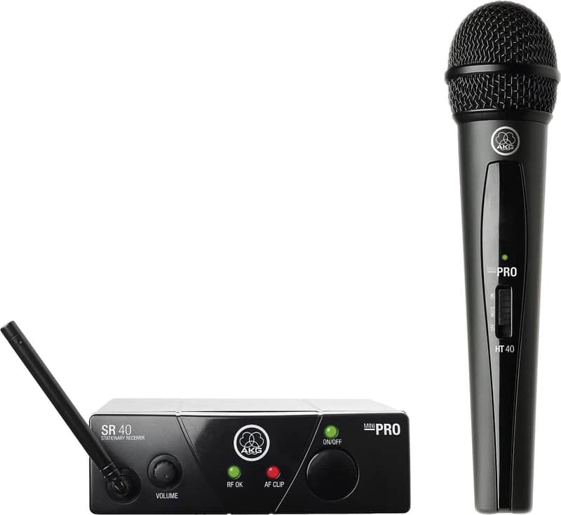 AKG Pro Audio WMS40MINI Vocal Set Band US25D Wireless Microphone System, with SR40 Receiver and PT40 Mini Pocket Transmitter image 1