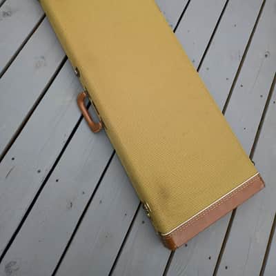 80s - 90s Fender American Vintage Tweed Orange Inside Strat Tele Case image 3
