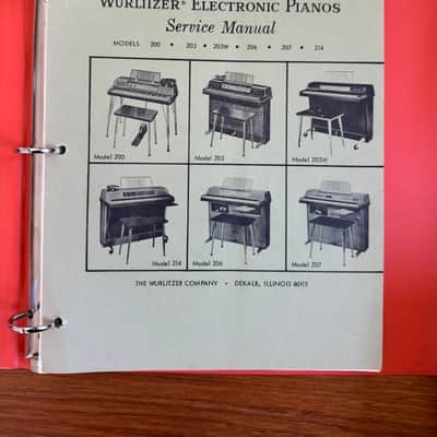 Wurlitzer Service Manual Electric Piano Wurlitzer 200/200a image 1