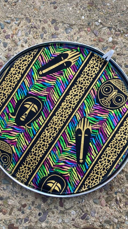 13" reversible partial mute - funk cover - dampener - compare to Drum Tortillas and Big Fat Snare image 1