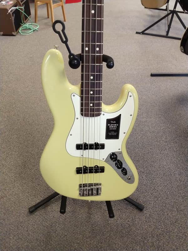 Mint Demo Fender Player II Jazz Bass Guitar - Hialeah Yellow with Rosewood Fingerboard image 1