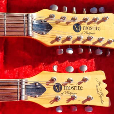 Mosrite Joe Maphis Double Neck Ohsc 1960s Dark Cherry Red image 3