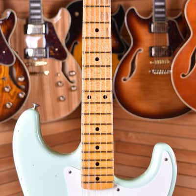 Fender Custom Shop Stratocaster 1958 Relic Super Faded Aged Surf Green image 9