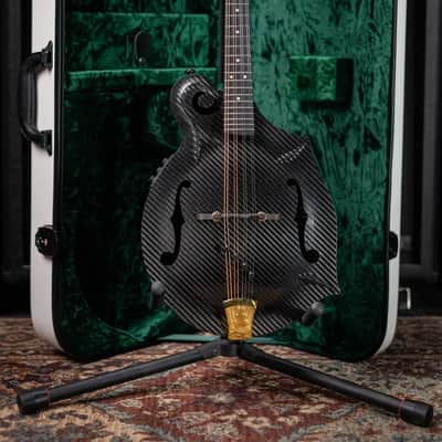 KLOS Full Carbon F-Style DAE EQ Acoustic/Electric Mandolin - Gold Hardware with Fiberglass Hardshell Case image 14