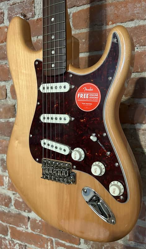 Squier Classic Vibe '70s Stratocaster Electric Guitar  By Fender Natural, In Stock Includes Pro Setup & Ships Ultra Fast ! image 1