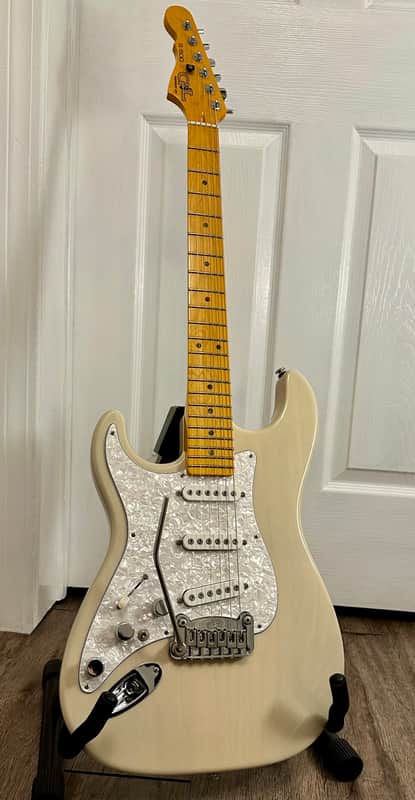 2008 G&L USA S-500 Left-Handed Blonde Ash Body with Maple Neck/Fretboard Build-To-Order image 1