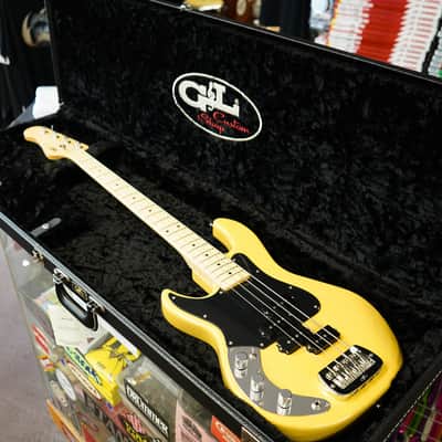 G&L USA Custom Shop Matador Butterscotch Blonde Left Handed 4-String Bass w/ Black Tolex Case (2025) image 11