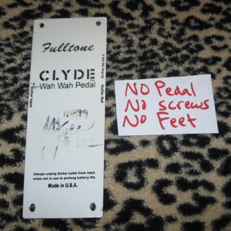 1999 Fulltone bottom plate ONLY for Clyde Wah Wah Pedal (NO pe…