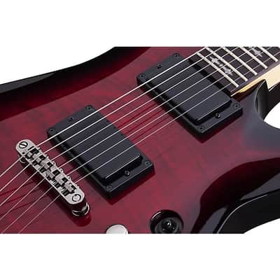 Schecter Guitar Research Demon-6 Electric Guitar Crimson - Red Burst image 9