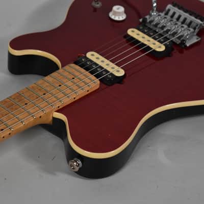 1998 Ernie Ball Music Man Axis Trans Red Flame Top Electric Guitar w/HSC image 5