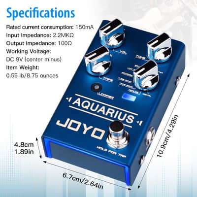Joyo R-Series R-07 Aquarius Multi-Mode Delay & Looper Guitar Pedal, (Price includes the import duty for US buyer) image 5