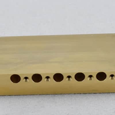 Brass Stratocaster Strat Style Guitar Bridge Tremolo Block image 1