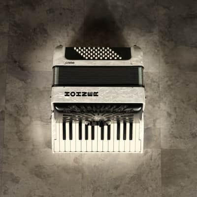 Hohner Bravo II 48 Accordion - Pearl White (BR48WH) image 2