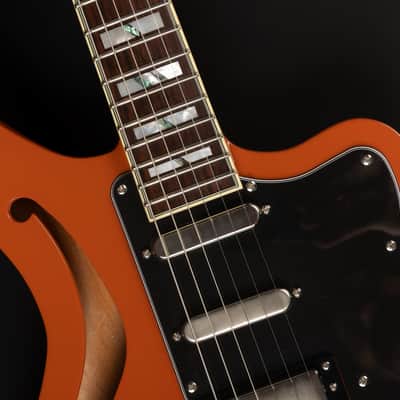 2021 D'Angelico Deluxe Bedford SH LE Tremolo - Rust | Korea Semi-Hollow Limited Edition 34 from 50 Seymour Duncan HSS Pickups | OHSC image 18